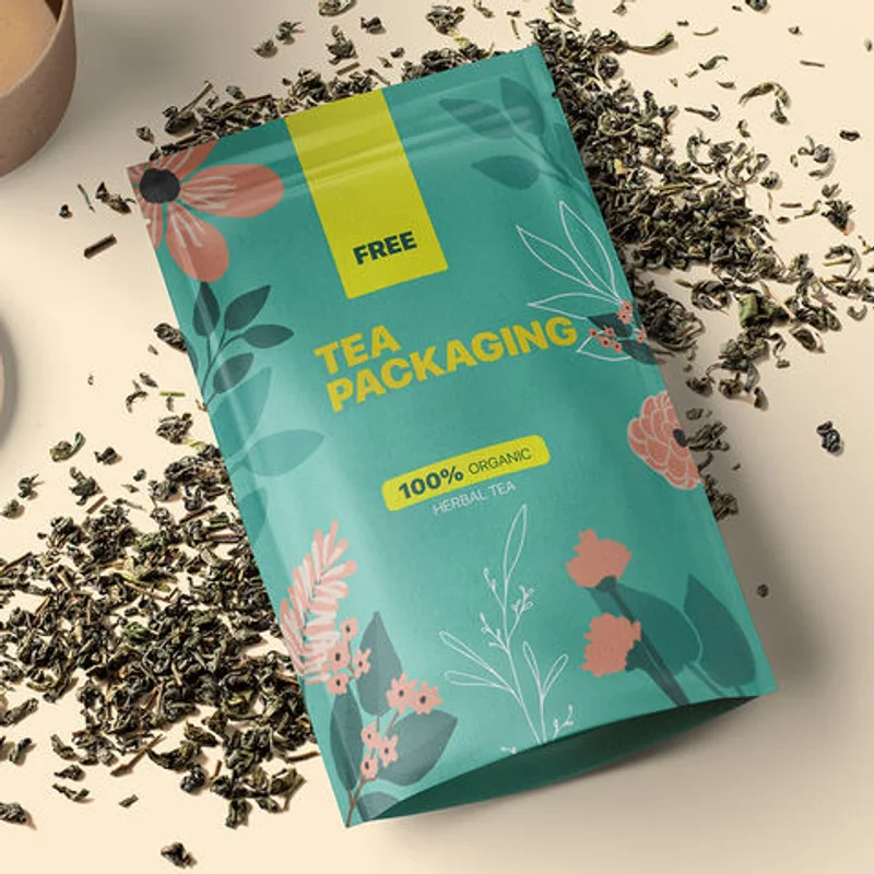 Custom Print Empty Aluminum Foil Tea Zipper Pouch Packaging Bag for Tea packaging reference