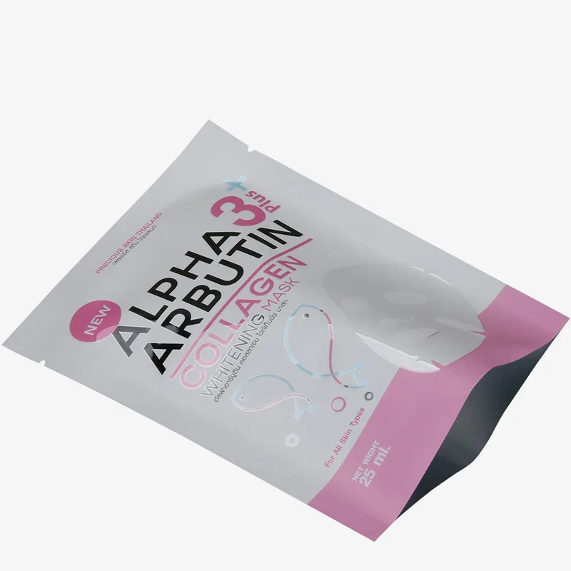 Zip Lock Bag Full Color Foil Pouch / Zip Lock Whitening Mask Bag Laminated Aluminum Foil Stand up Pouch Bopp Flexo Printing packaging reference
