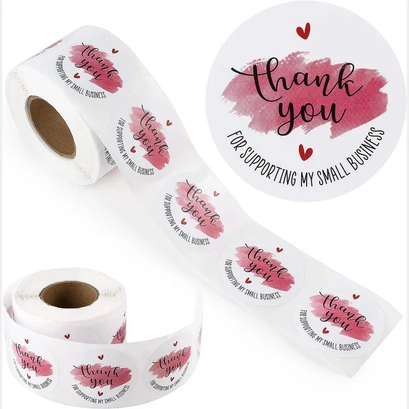 500 Labels for Packaging Bags and Products Bottles 1.5 Inch Thank You Stickers Roll Thank You for Supporting My Small Business packaging reference