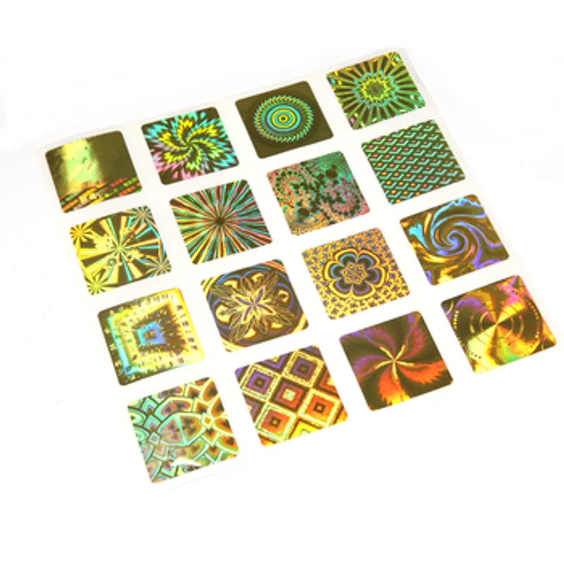 Hologram Stickers Custom Laser Holographic Security Packaging Labels Waterproof Consumer Electronics Aluminum Sticker Accept packaging reference
