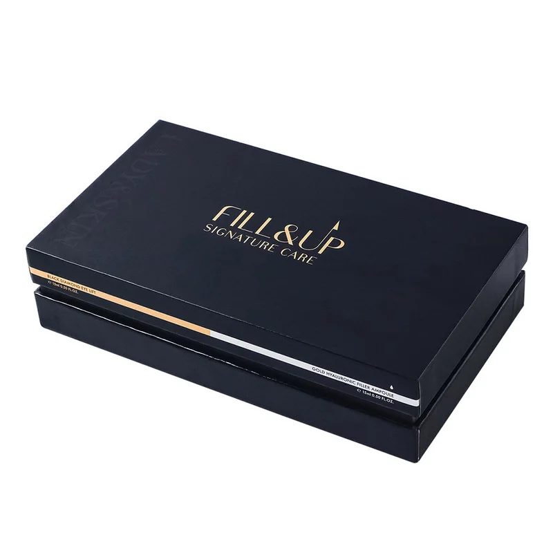 Custom Simple Printed Design Black Rectangle Gift Box for Ink Recycled Cardboard Box With EVA Tray packaging reference