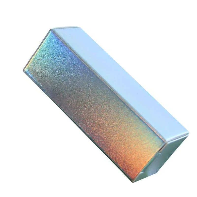 Luxury Cosmetic Holographic Paper Box Gift Box for Lip Stick Lip Gloss Custom Laser Hologram Printing Cosmetic Packaging Accept packaging reference