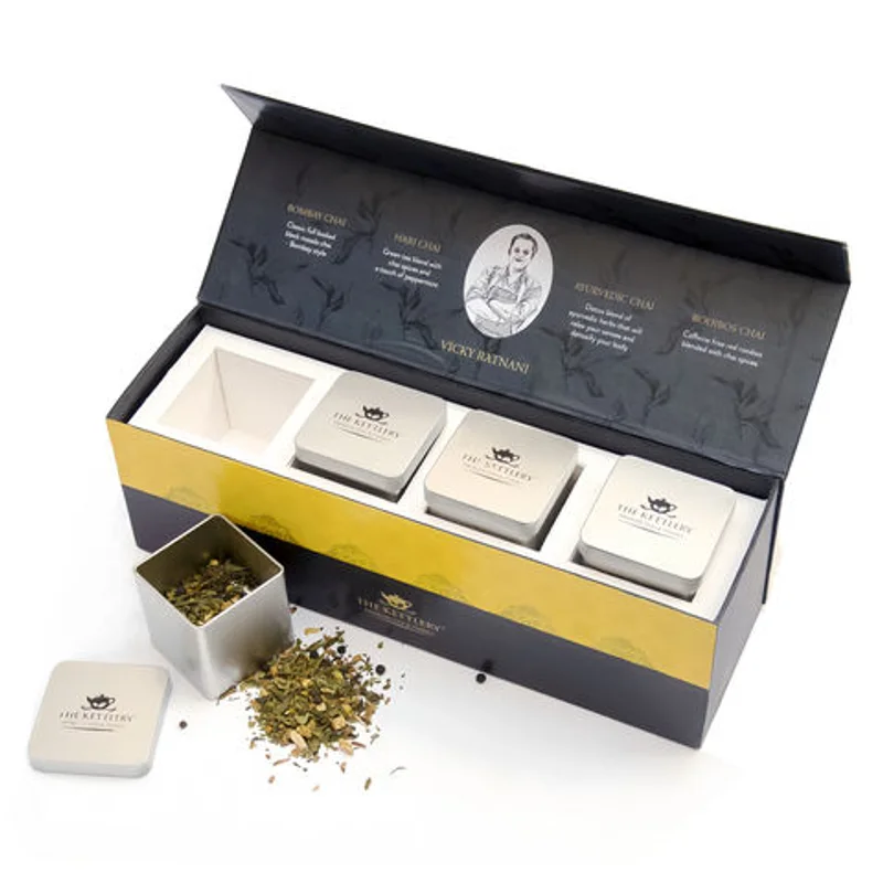 Custom Printed Empty Luxury Paper Cardboard Presentation Loose Tea Gift Packaging Box for Tea packaging reference