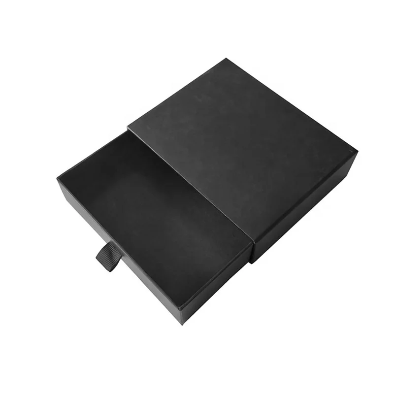 Black Socks Scarf Apparel Packaging Sliding Cardboard Carton Drawer Box Low MOQ Custom Logo Rigid Paper With Ribbon Handle Licai packaging reference