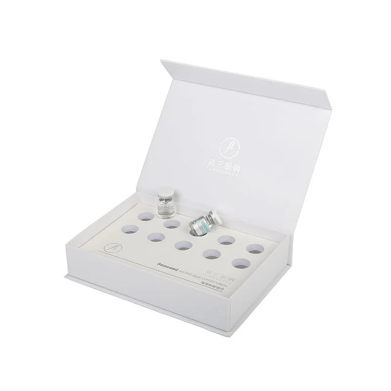 Luxury Freeze-dried Powder Bottle Cosmetics Set Gift Box Book Shaped Packaging Boxes With Lid Custom Logo Cardboard Paper Accept packaging reference