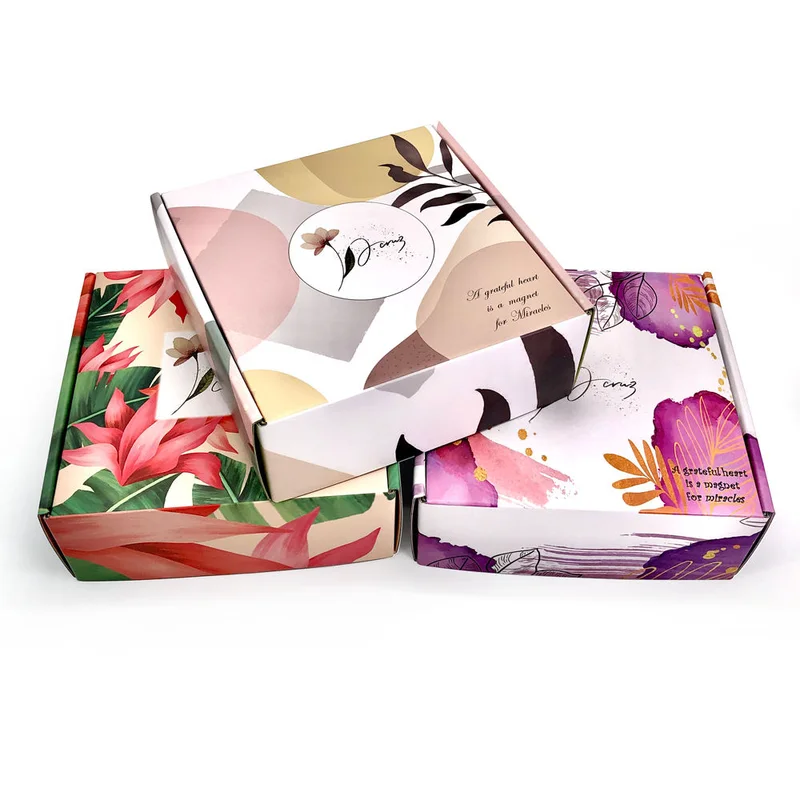 Wholesale Custom Printed Unique Corrugated Skin Care Shipping Boxes Custom Logo Cardboard Skincare Mailer Box Stickers Panton packaging reference