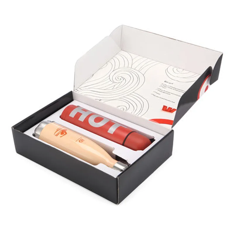 Custom Logo Paper Vacuum Flask Tumbler Water Bottle Shipping Mailer Box Packaging for Water Bottle packaging reference