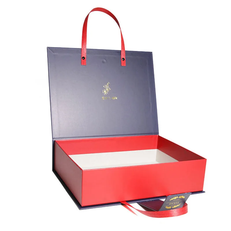 Personalized Magnetic Square Red Indian Wedding Small Custom Cardboard Paper Wholesale Luxury Gift Boxes With Handles packaging reference