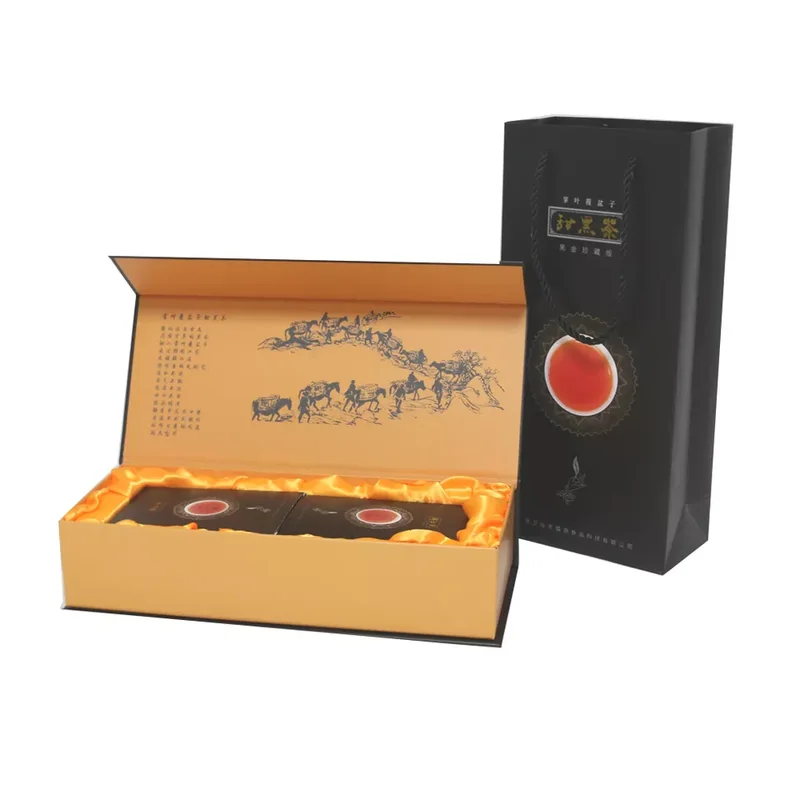 Luxury Customized Luxury Printed Matt Silver Gold Foil Book Shape Tea Packaging Rigid Magnetic Closure Gift Box packaging reference
