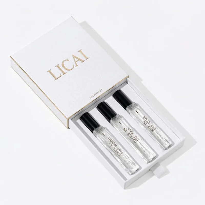 Custom Empty Luxury 5ml 10ml Roll on Cylinder Round Parfum Perfume Fragrance Sample Oil Tester Bottle Box Packaging packaging reference