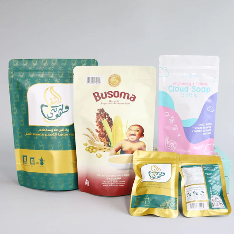 Custom 1kg 2kg 5kg Zipper Top Protein Tea Powder Bags Packaging Tea Bag Stand up Pouch Matte Food Coffee Bags packaging reference