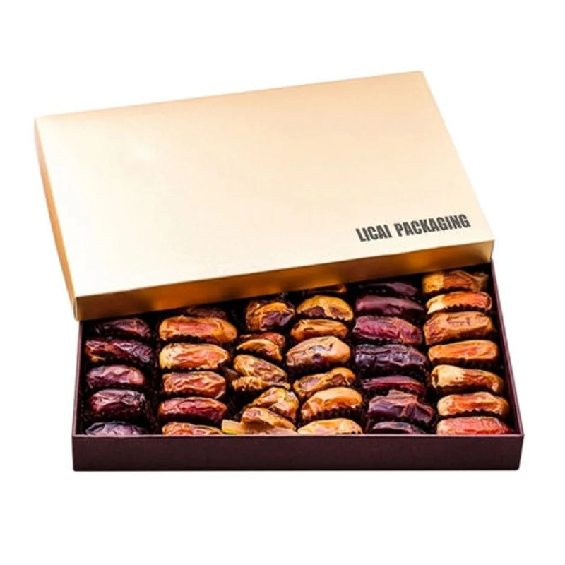 Custom Luxury Paper Cardboard Ramadan Dubai Dates Gift Box Packaging for Dates packaging reference