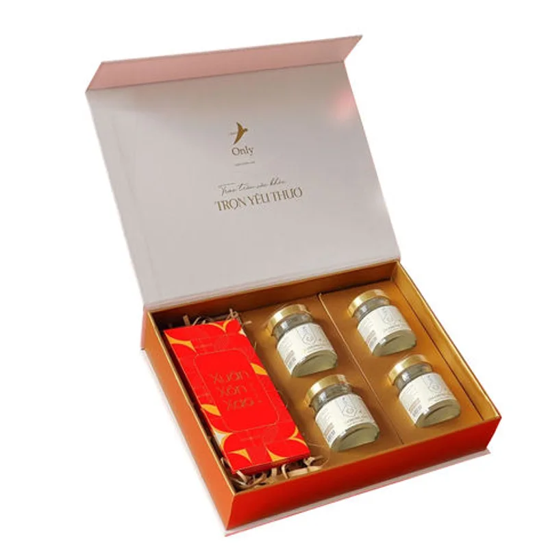 Luxury Custom logo Empty Cardboard Paper Food Bird's Nest Bird Nest Birdnest Gift Box Packaging for Bird Nest packaging reference