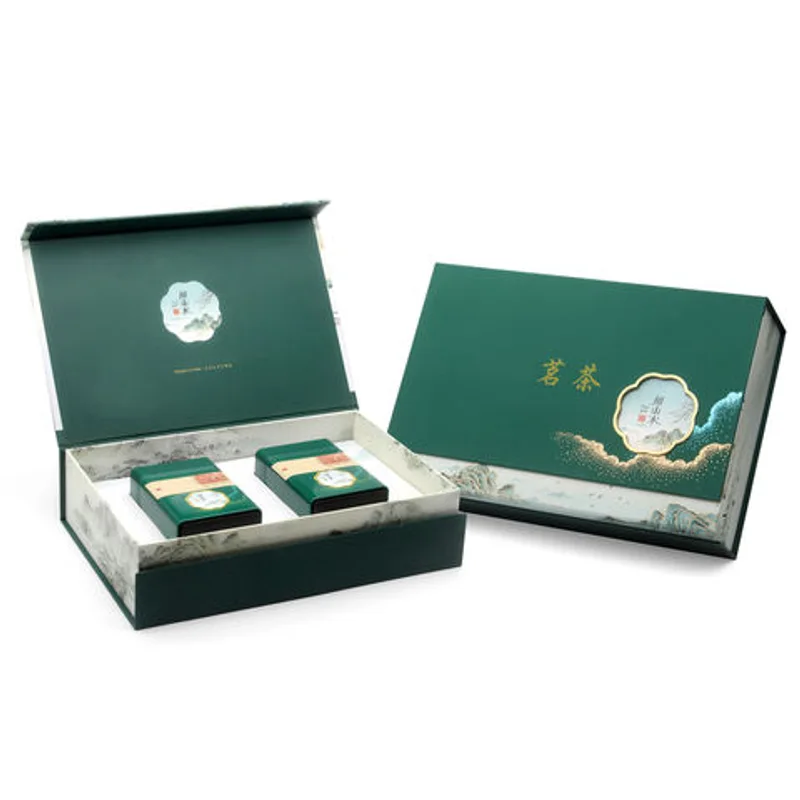 Customized Luxury Cardboard Refined Chinese Green Loose Tea Gift Box Packaging packaging reference