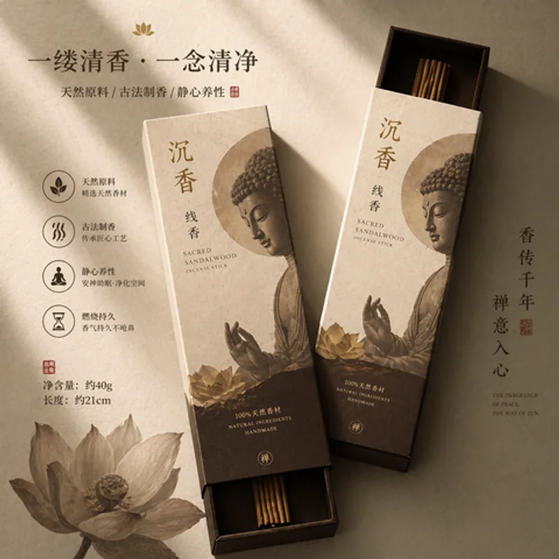 Custom logo Luxury Cardboard Agarbatti Incense Stick Gift Packaging Box for Incense Sticks Agarbatti packaging reference