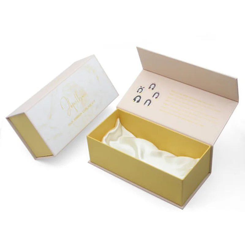 Custom Personalized Magnetic Satin Lined Gift Packaging Box with Satin Lining Insert inside packaging reference
