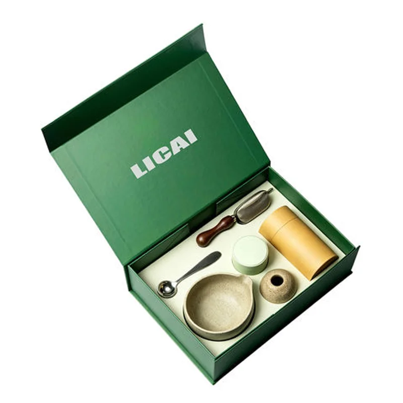 Custom logo Luxury Premium Paper Matcha Set Gift Packaging Box packaging reference