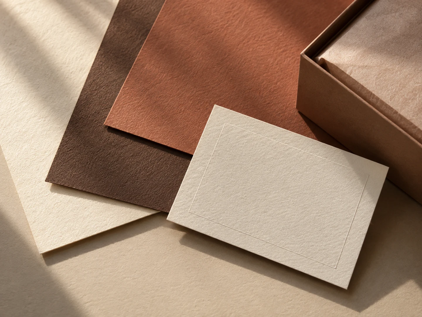 Paper textures and packaging finish concept
